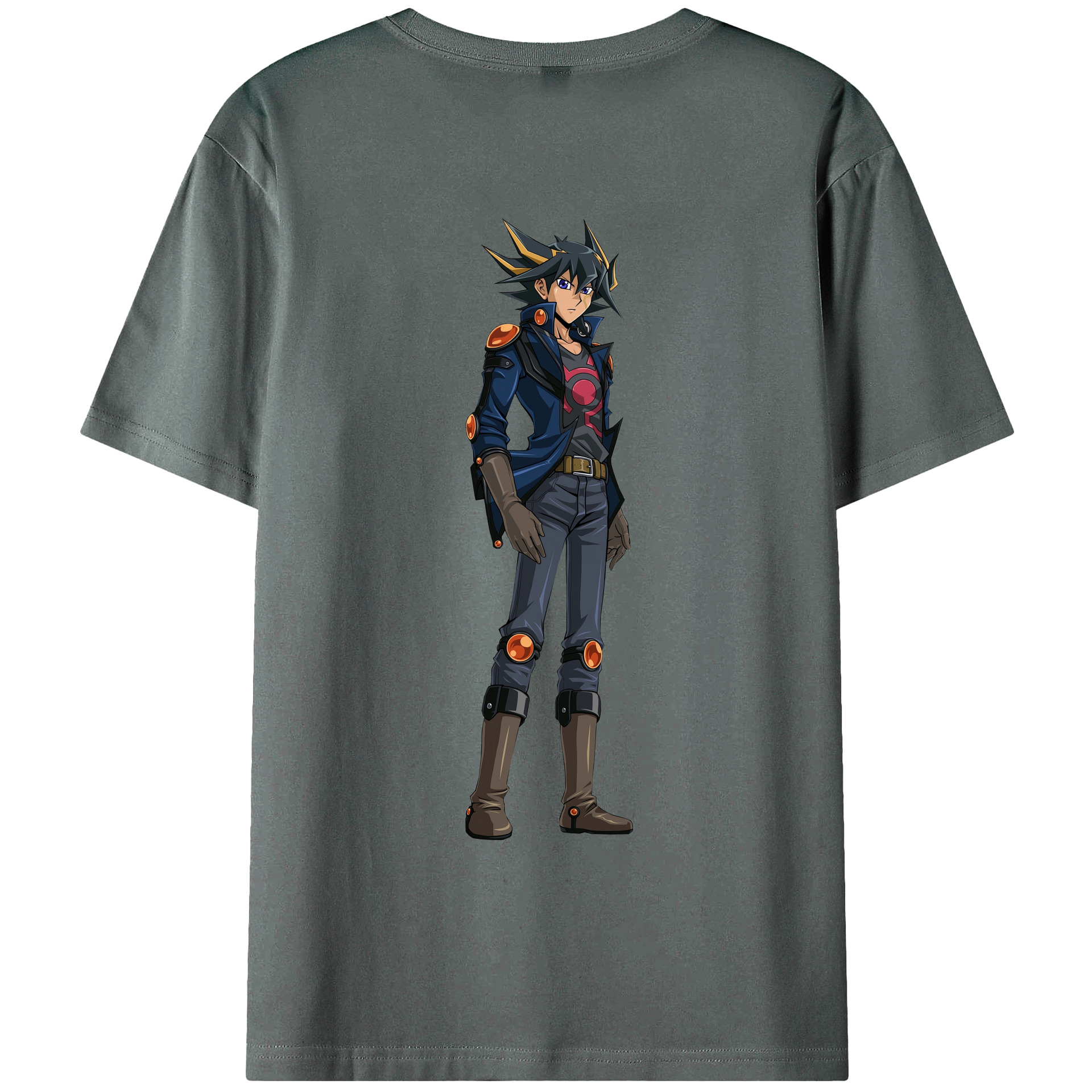 （画像用） 遊☆戯☆王 Yu-Gi-Oh! 綿100％ メンズ半袖Tシャツ（バックプリント） 通気性